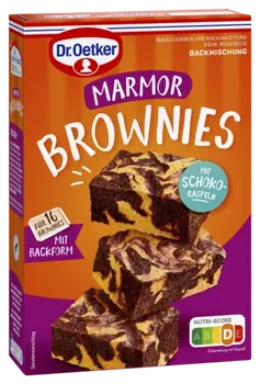 Dr. Oetker Miltinis mišinys marmuriniam pyragui su šokolado drožlėmis (Marmurinis braunis) 456g