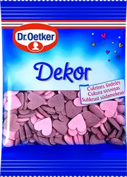 Dr. Oetker Cukrinės širdelės (10 g)