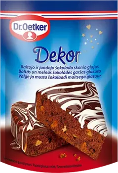 Dr. Oetker Juodojo ir baltojo šokolado skonio glajus