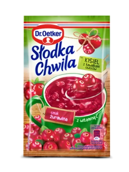 Dr. Oetker Spanguolių skonio kisielius (32,5 g)