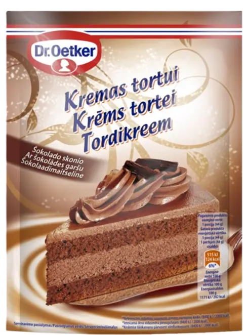 Dr. Oetker Šokoladinis kremas tortui (127 g)