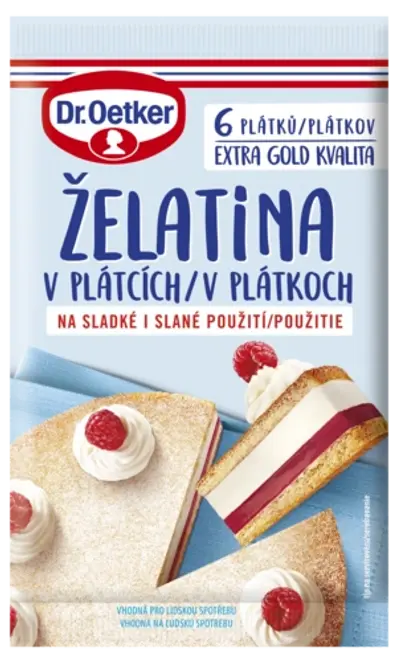 Dr. Oetker Želatina lapeliais 10g (6 vnt.)
