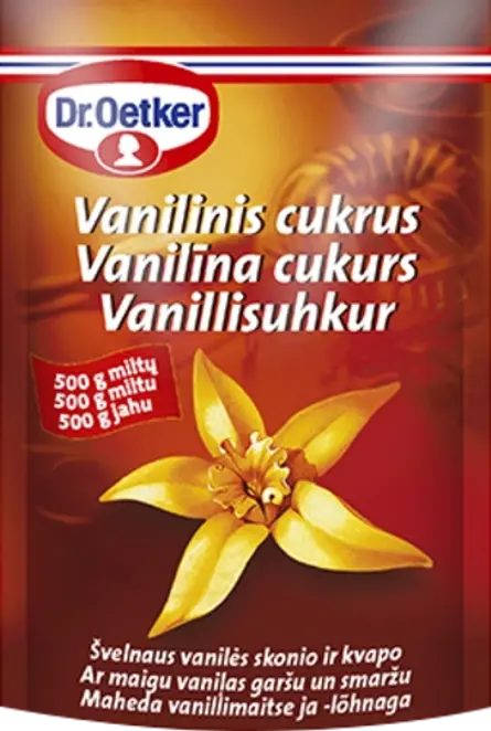 Dr. Oetker Vanilinis cukrus su vanilės ekstraktu (8 g)
