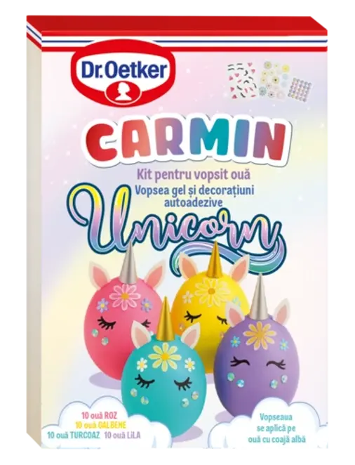 Dr. Oetker “Unicorn” rinkinys kiaušinių dažymui 20g (4x5g)