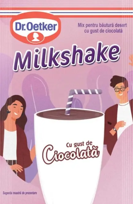 Dr. Oetker Šokolado skonio milteliai pieno kokteiliui