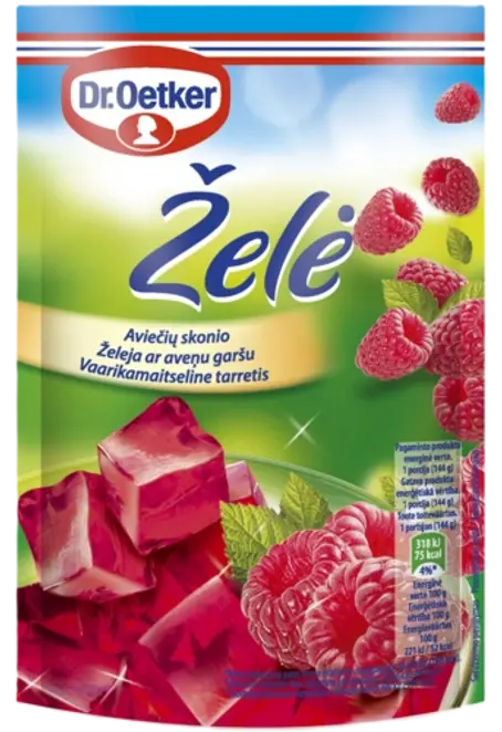 Dr. Oetker Aviečių skonio želė (72 g)