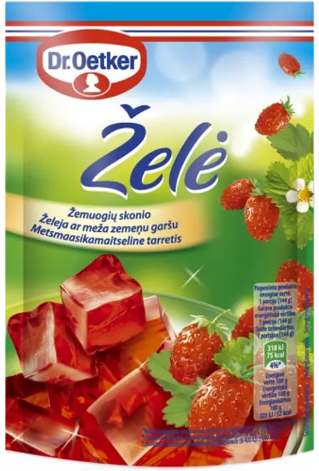 Dr. Oetker Žemuogių skonio želė (72 g)