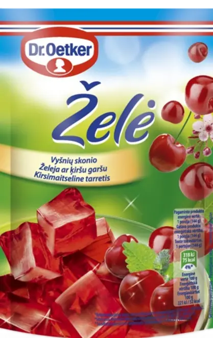 Dr. Oetker Vyšnių skonio želė (72 g)