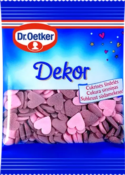 Dr. Oetker Cukrinės širdelės (10 g)
