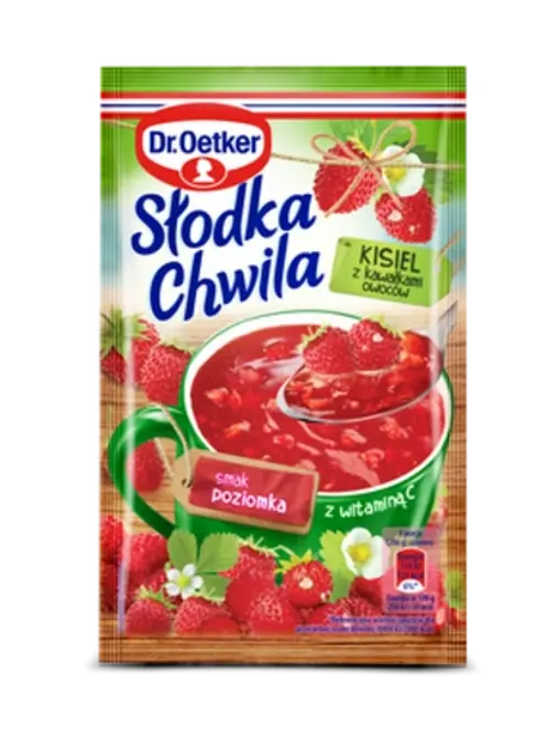 Dr. Oetker Žemuogių skonio kisielius (31,5 g)