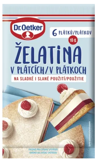 Dr. Oetker želatina lapeliais