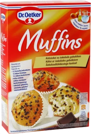 „Dr.Oetker“ mišinio keksiukams su šokolado gabalėliais