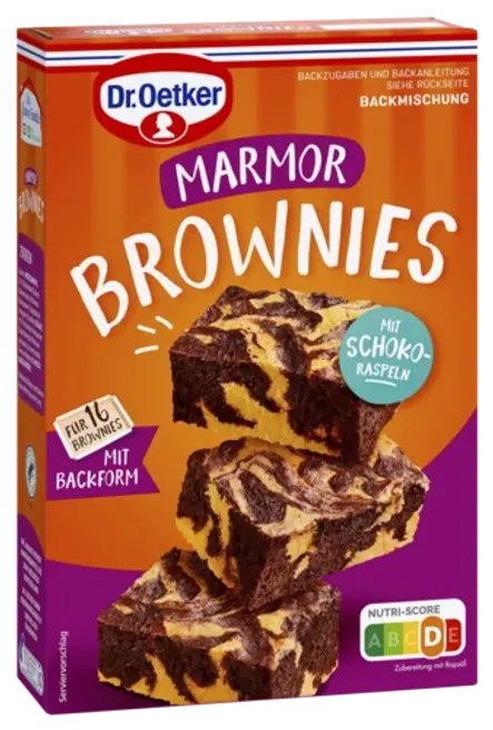 „Dr.Oetker“ miltinio mišinio marmuriniam pyragui su šokolado drožlėmis