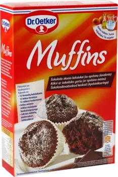 Dr. Oetker Šokoladiniai keksiukai (su apelsinų žievelėmis)