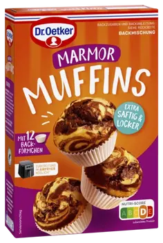 Dr. Oetker Miltinis mišinys marmuriniams keksiukams su šokolado drožlėmis 325g