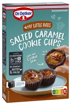 Dr. Oetker Miltinis mišinys trapios tešlos sausainių krepšeliams su šokolado ir sūdytos karamelės įdaru 240g