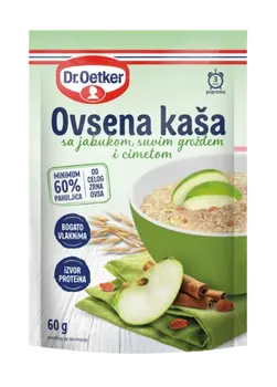 Dr. Oetker Avižinė košė su obuoliais, cinamonu ir razinomis