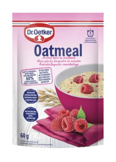 Dr. Oetker Avižinė košė su avietėmis