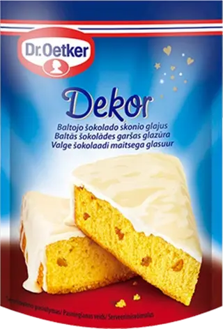 Dr. Oetker baltojo šokolado glajaus (150 g)