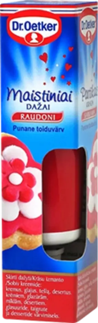 Dr. Oetker raudonų maistinių dažų