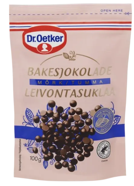juodojo šokolado lašelių