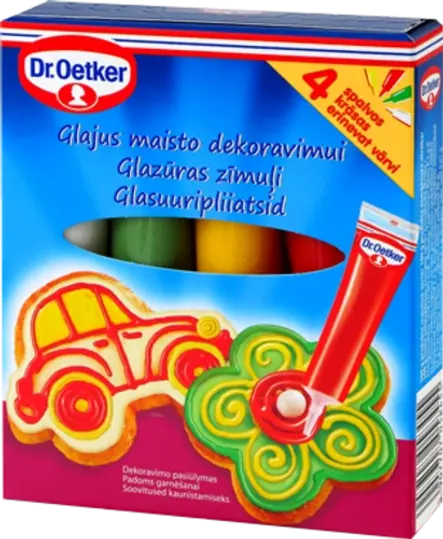 „Dr. Oetker“ spalvotų desertinio glajaus pieštukų