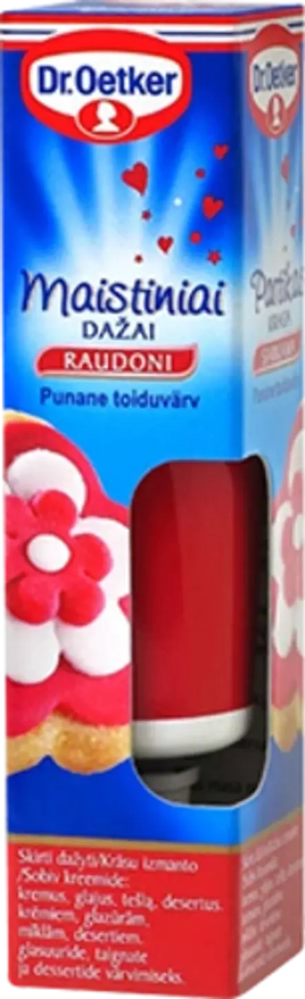 Dr. Oetker raudonų maistinių dažų