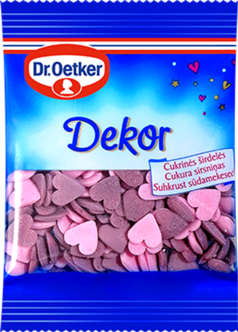 Dr. Oetker Cukrinės širdelės (10 g)