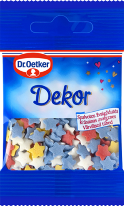 Dr. Oetker Cukriniai pabarstukai, spalvotos žvaigždutės (10 g)